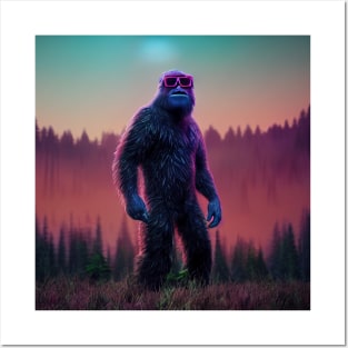 Dope Sasquatch in Nature Posters and Art